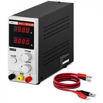 Fuente de Alimentación Regulable para Laboratorio - 0-100 V, 0-3 A DC, 300 W, Protección OPP y OTP, Gran Display LED