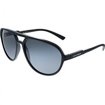 Dolce & Gabbana DG6150 252581 Matte Black/Dark Grey Polarised Sunglasses