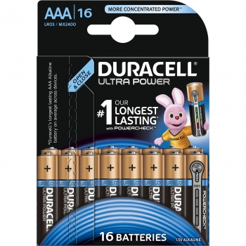 Duracell - Pilas AAA, paquete de 16, Exclusivo de Amazon