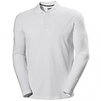 Helly Hansen Men's Crewline Long Sleeve Polo Shirt - White - XL