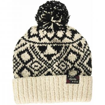Superdry Rodeo West Textured Beanie Pasamontañas, Negro