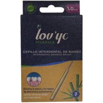 Lovyc Bambú Cepillo Interdental 1mm Limpieza Profunda 7 Unidades