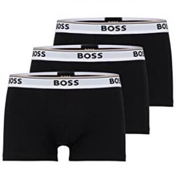 Boss Orange 3 Pack Mens Power Trunks - Black/White, Size L, Male