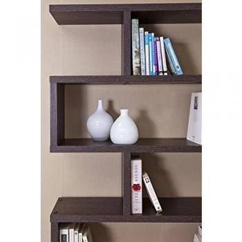 TOP KIT | Estantería Zig Zag Florida 6310 | Estantería Salon | Separador de Ambientes |Wenge