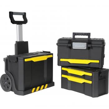 Stanley 1-79-206 Modular Rolling Workshop with One Touch Latch Tool Box & Drawer