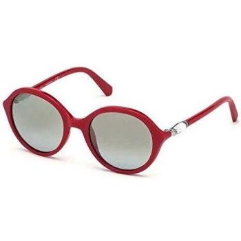 Swarovski Oval-shaped Granate Sunglasses with Yellow Lenses, Red Female, One Size; Swarovski Womens Acetate Sunglasses With Oval Shape SK0228S Women - Light Grey - One Size