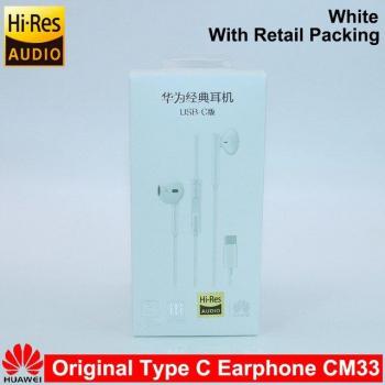Auriculares Huawei CM33 Tipo C con Micrófono y Control de Volumen para Mate 10 Pro, P20, P30, P30 Pro y XIAOMI MI 9 MIX2