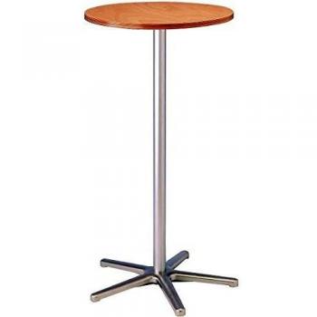 Mesa Alta de Madera Melaminada Ø 60 cm, Altura 109 cm