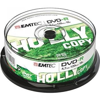 Emtec ECOVR472516CB DVD EN Blanco 4,7 GB DVD-R 25 Pieza