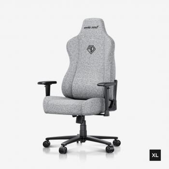 AndaSeat Novis XL Ergonomic Gaming Chair - Ash Gray Upholstered Padded Seat