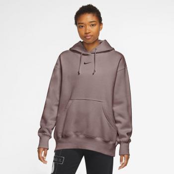 Nike Women's Phoenix Fleece Oversized Brown Pullover Hoodie
