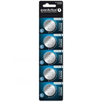 Batería de Litio CR2450 everActive - Paquete de 5 Unidades (600 mAh)