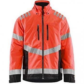 Chaqueta de Trabajo Forrada de Alta Visibilidad 4780 - Rojo Fluorescente/Negro XXXL
