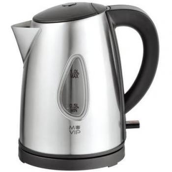 Muvip Hervidor de Agua Electrico 2200W - Capacidad 1L - Cuerpo de Acero Inoxidable - Indicador de Nivel - Base Giratoria