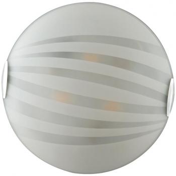 Plafonnier en verre Kuna Verre blanc 3 ampoules 40 cm, Plafón de techo 3 luces cristal estampado blanco