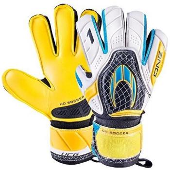 HO Soccer One Flat Guantes de Portero, Unisex Adulto, Amarillo/Negro/Blanco, 3.5