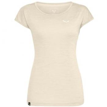Salewa Puez Melange Dry Women's Short Sleeve Trekking T-Shirt - Light Beige - 4XL