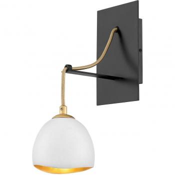 Aplique de pared Nula Coquille blanco/oro de lujo, diseño elegante en forma de concha, acabado en blanco mate con detalles en oro, ideal para decoración interior moderna y sofisticada