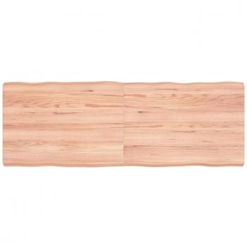 vidaXL Table Top Light Brown 140x50x(2-6)cm Treated Solid Wood Live Edge