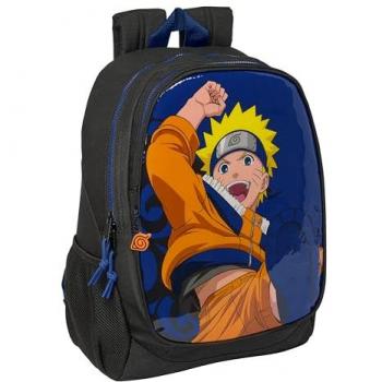 Mochila Escolar Naruto Ninja Azul Negro 32 x 44 x 16 cm
