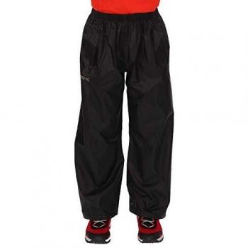 Regatta Kids' Stormbreak Waterproof Overtrousers - Black - Size 9-10 Years