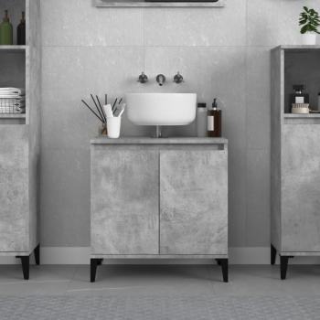 Gabinete de hormigón gris 58x33x60 cm madera multicapa