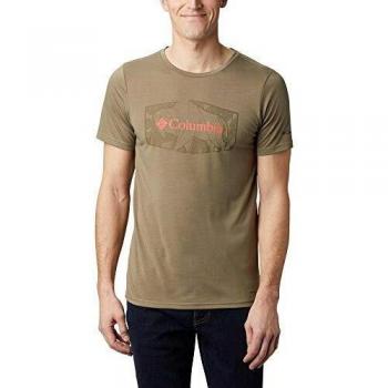 Columbia Terra Vale II Short Sleeve T-Shirt Camiseta para Hombre, Sage Roam Hex, Medium