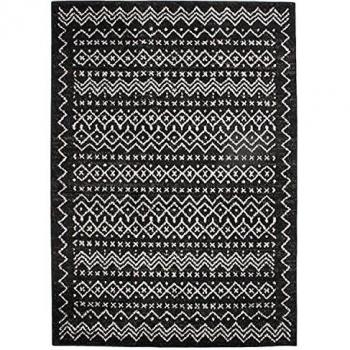 Alfombra étnica negra 133x190 cm de The Deco Factory, material lana, diseño Venecia, dimensiones 190x133x1 cm