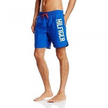 Tommy Hilfger Logo Short, Bañador Hombre, Azul