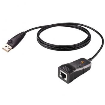 Adaptador USB a RJ-45 (RS-232) Aten UC232BF, 1.2 m, Negro
