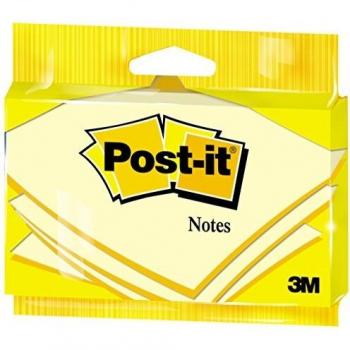 Notas Adhesivas Post-it Amarillas 76 x 127 mm, Paquete de 100 Hojas