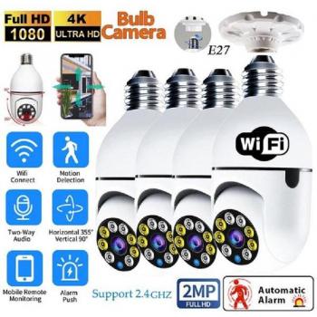 Cámara de Vigilancia Inalámbrica WiFi 1080P 360° con Visión Nocturna, Alarma de Seguimiento Automático y Zoom Digital 8x para Seguridad Infantil