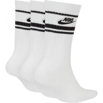 Calcetines Nike Sportswear Esenciales Unisex (Paquete de 3) - Color Blanco y Negro - Talla XL