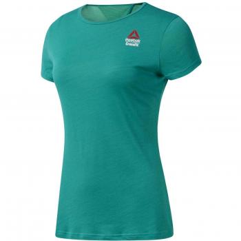 Reebok RC AC + Cotton tee Games Camiseta, Mujer, emeral/emeral, L