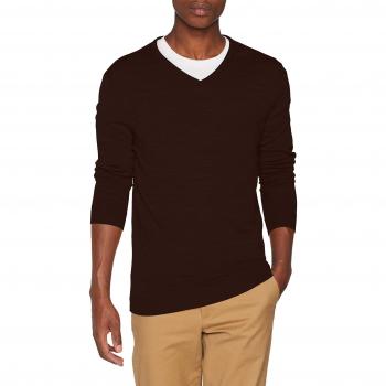 SELECTED HOMME Slhtower Merino V-Neck B Noos suéter, Marrón