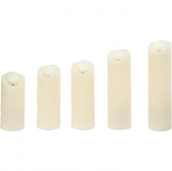 Set de 5 velas LED Candora con control remoto