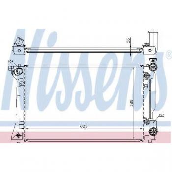 Radiador del motor NISSENS 64668A, refrigeración del motor, tipo de producto: radiador, marca: NISSENS
