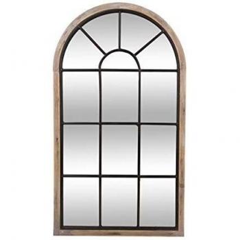 Espejo de metal negro ventana Zack 60 x 107 cm