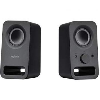 Logitech Z150 Sistema de Altavoces Compacto, Entrada Audio 3.5mm, Controles Intregados, Toma Auriculares, Enchufe UK, Ordenador/Smartphone/Tablet/Reproductor de Música, Negro