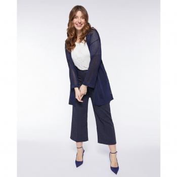 Cárdigan largo de lurex para mujer
