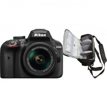 Cámara Réflex Digital Nikon D3400 con Objetivo AF-P 18-55mm F3.5-5.6G VR y Bolsa incluida