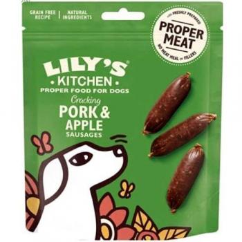 Lily's Kitchen Salchichas de Cerdo y Manzana Snack para Perros Adultos Grain Free 70g