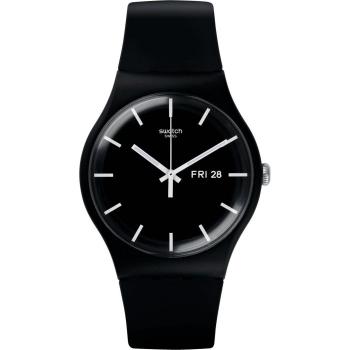 Reloj Swatch Mono Black Again - Correa Negra de Material Biológico y Resistente al Agua