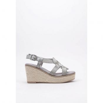 Sandalias de cuña Xti 141441 Gris para mujer, con esparto, cómodas y de calidad