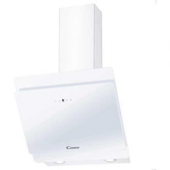 Campana Extractora Candy CVMA 60B Canalizada 60cm Vidrio Blanco 4 Velocidades LED Clase A