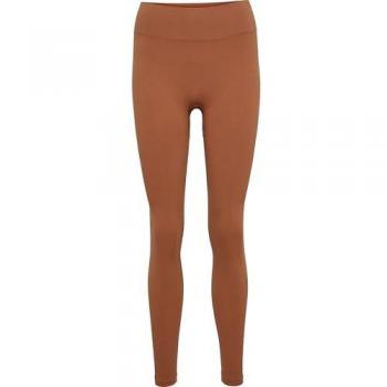 Mallas de Yoga Hummel Adapt Sin Costuras para Mujer con Tecnología Beecool, Secado Rápido, Naranja, Talla XS