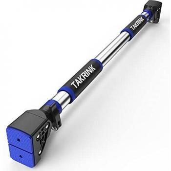 TAKRINK Barra de Dominada para Puerta Ajustable 72-97cm Barra de Pared sin Instalación de Tornillo 440 Libras Barra de Entrenamiento para Hogar Oficina y Otros