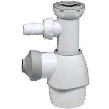 Wirquin 31190002 - Sifón universal para lavabo, color blanco y gris