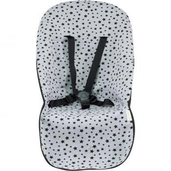 Colchoneta Jyoko para Silla Bugaboo Cameleon 2 - Comodidad y Protección Garantizadas, Color Black Star, compatible con silla de paseo