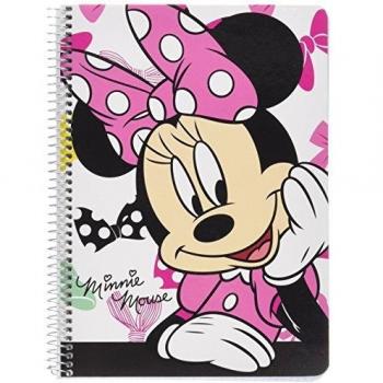 Minnie Mouse- Disney Libreta Folio 80 Hojas Tapas duras, Color Rosa, A5, 370 x 20 x 80 mm